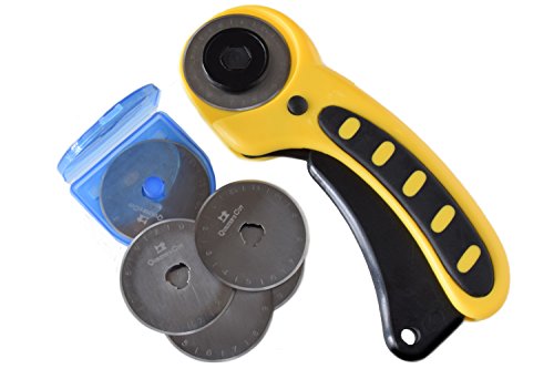 Rotary Cutter & 6 Blades, 45Mm Comfort Design (Yellow) #TOP29