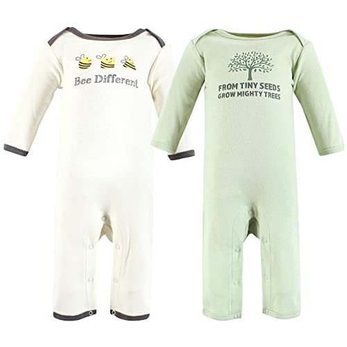 Image of Touched by Nature Baby-Girls Organic Cotton Coveralls