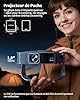Mini Vidéoprojecteur 4K【APPS Officielles/Live TV/Rotation 330°】 Auto Focus/Keystone Projecteur Vidéo Portable 1080P, HDR10, Courte Focale Mini Rétroprojecteur 4K WiFi6 Bluetooth Home Cinéma/Extérieur