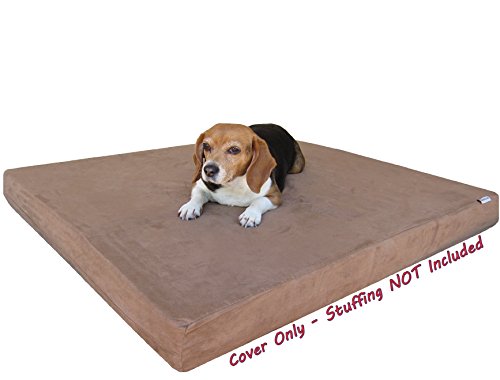 Dogbed4less-DIY-Pet-Bed-Pillow-Brown-MicroSuede-Duvet-Cover-and-Waterproof-Internal-case-for-Dog-and-Cat-at-37X27X4-Inch-Covers-only - Cucciolini Doodles   Dogbed4less-DIY-Pet-Bed-Pillow-Brown-MicroSuede-Duvet-Cover-and-Waterproof-Internal-case-for-Dog-and-Cat-at-37X27X4-Inch-Covers-only