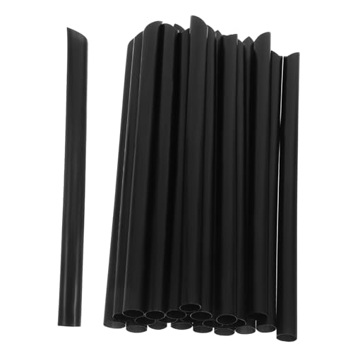 100 pitillos desechables negros de 1.10 cm diámetro miniatura 1