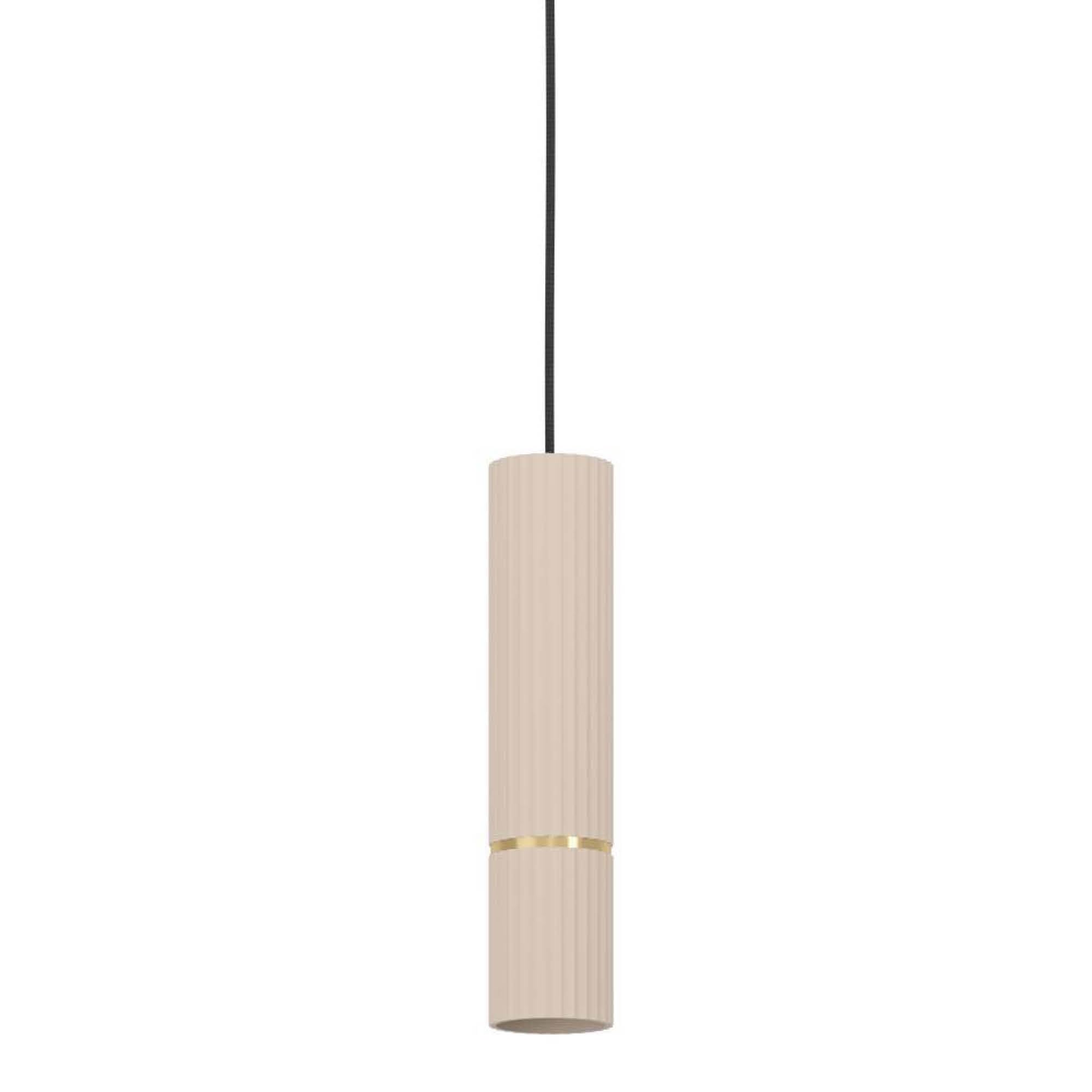 EGLO Caminia Araña LED, 1 luz, para mesa de comedor, iluminación de comedor, metal beige y dorado, bombilla GU10, luz blanca cálida