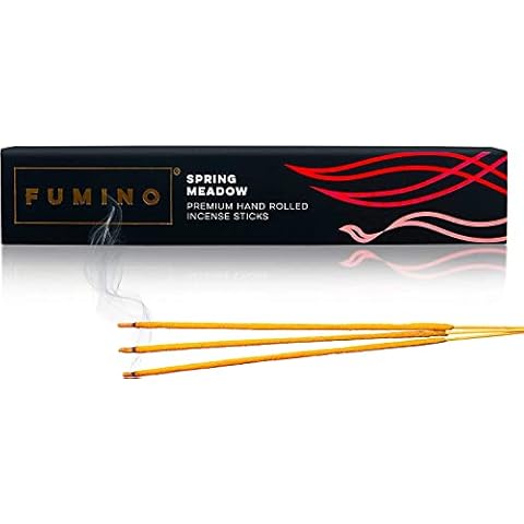 Fumino® Spring Meadow Fresh Handmade Incense Sticks 14 Sticks per Box (0.5oz) Masala Agarbatti Joss Scent Fragrance for Relaxation and Meditation, Home and House Décor Cover