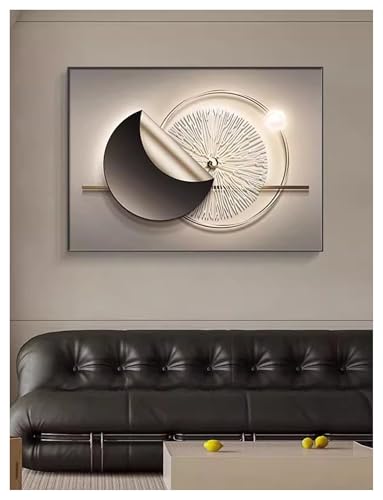 WWERTYY Cuadros Ocultos con diseño de Empuje y tracción, para Panel eléctrico de Pared, Panel disyuntor Decorativo para Sala de Estar (marrón Derecho, 55 x 45 cm)