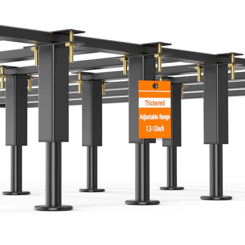 6PCS Adjustable Height Bed Support Legs, Heavy Duty...