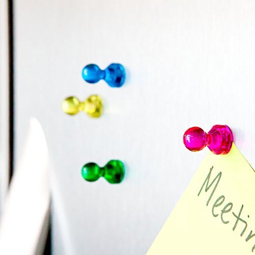 Bullseye Office - Assorted Acrylic Push Pin Magnets - Perfect As Refrigerator Magnets, Whiteboard Magnets, Office Magnets (48, Assorted) #TOP4