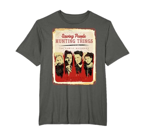 Supernatural Camiseta Hombre Adulto Unisex Black S Manga Corta