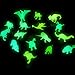 Skylety 32 Pcs Glow in Dark Mini Dinosaur Figures Dinosaur Cupcake Toppers Birthday Party Favors Supplies for Easter Eggs Fillers Goodie Bags Stuffers Piñata Fillers Classroom Prizes Treasure Box