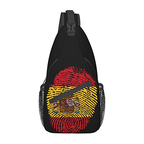 Mochila tipo bandolera unisex negra miniatura 2