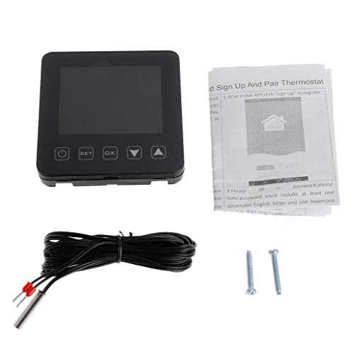 Preisvergleich Produktbild Exing Thermostat Temperaturregler,WiFi Programmierbares Thermostat Echo Alexa Voice Control Elektrische Fußbodenheizung Raumtemperaturregler 16A 100-240V