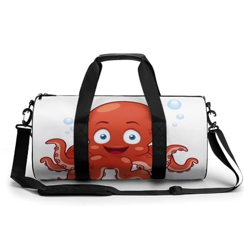Sac de sport gym jolie pieuvre de 45cm pour voyage et week-end