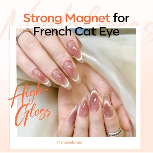 Image of modelones Cat Eye Magnet Set for Nails, Heart Cat-Eye Scissor-Shaped Magnets Tool, 2 IN One Cylinder Cat Eye Magnet with Ball Magnets, French & Black Hole Nail Magnet Guides for Cat-Eye Nail Effect