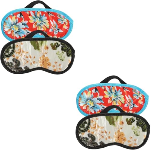 4セット ゴーグル アイカバー シェーディング目隠し アイシールド 眠っている目 アイマスク メガネ用 睡眠中の男性用アイ スポンジ 2個*4 4