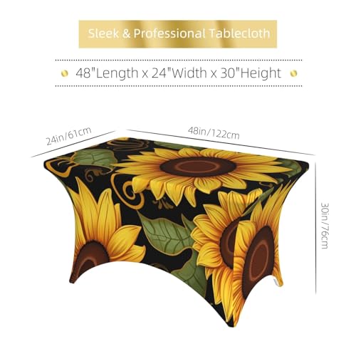 Nappe de table rectangulaire imperméable élasthanne housse table stretch 1,2m buffet - 6