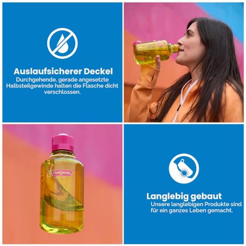 Nalgene Sustain Tritan BPA-freie Wasserflasche aus 50% Plastikmüll, 473 ml, schmale Öffnung, Kirschblüte, Cherry Blossom – Ansicht 2