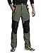 donhobo Herren Outdoorhose Wanderhose Trekkinghose Softshellhose Wasserdicht Winddicht Warm Gefüttert Winterhose Skihosen (Armeegrün, XL)