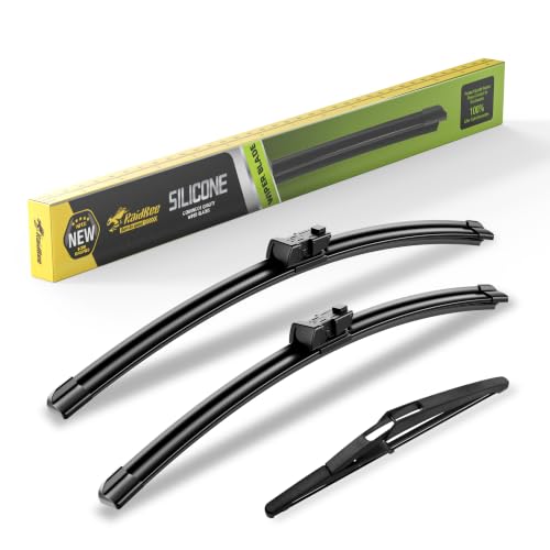 Image of Raidbee Silicone Windshield Wiper blades Replacement for | Jeep Renegade 2015-2023 All-Season Silicone Windshield Wipers