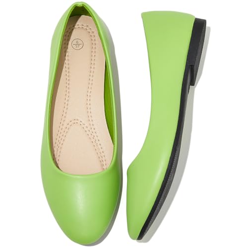 Image of Women's Ballet Flats Shoes Comfortable PU Leather Dress Slip on Shoes Teacher Business Casual