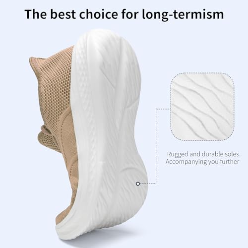 Image of VAMJAM Men's Running Shoes Slip On Walking Shoes Non Slip Lightweight Workout Breathable Gym Sneakers Fashion Mesh Sneakers