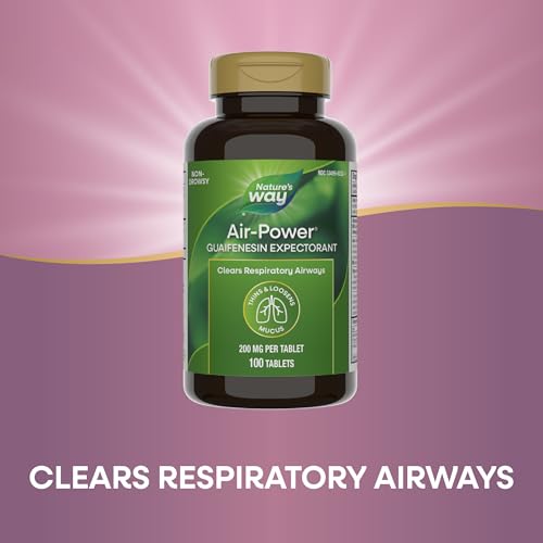 Nature's Way Air-Power, Guaifenesin Expectorant, Clears Airways, 100 ct - image 4