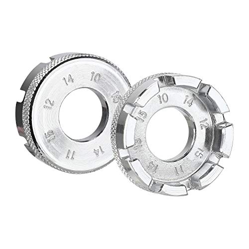 QKURT 3 Pack of Bike Spoke Wrench Kit, Forged Steel Bike Rim Correct Tool Bicycle Spoke Tool-Grey