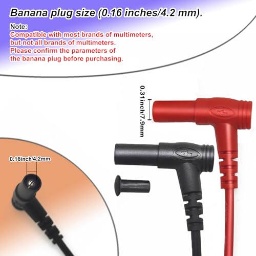 image for Eiranoly Professional Multimeter Test Leads 1000V 20A, 40.5in, Test Le