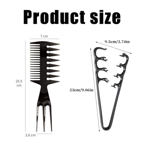 Image of 2PCS Texture Comb, Comb Set for Women, Styling Comb for Women and Men, Dual Function Fine and Wide Tooth Design