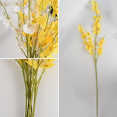 Haiops 6Pcs Artificial Dancing Lady Orchid Silk Oncidium 38.2 Inch For Home Wedding Vase Table Centerpiece #TOP6