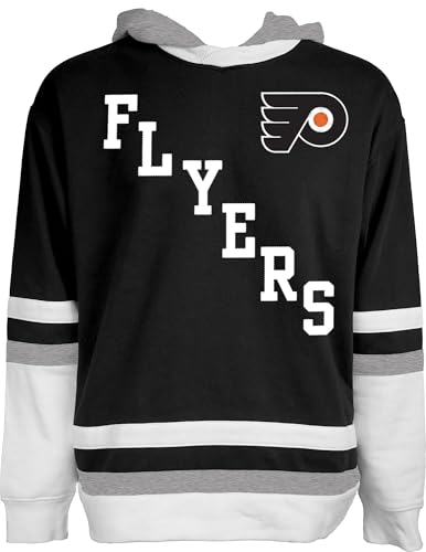 Blue 84 Standard NHL Officially Licensed Hockey Hooded Sweatshirt Felt Embroidery Team Color