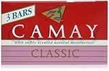 Camay Classic 3 Bath Bars Per Package * With Softly Scented Natural Moisturizer