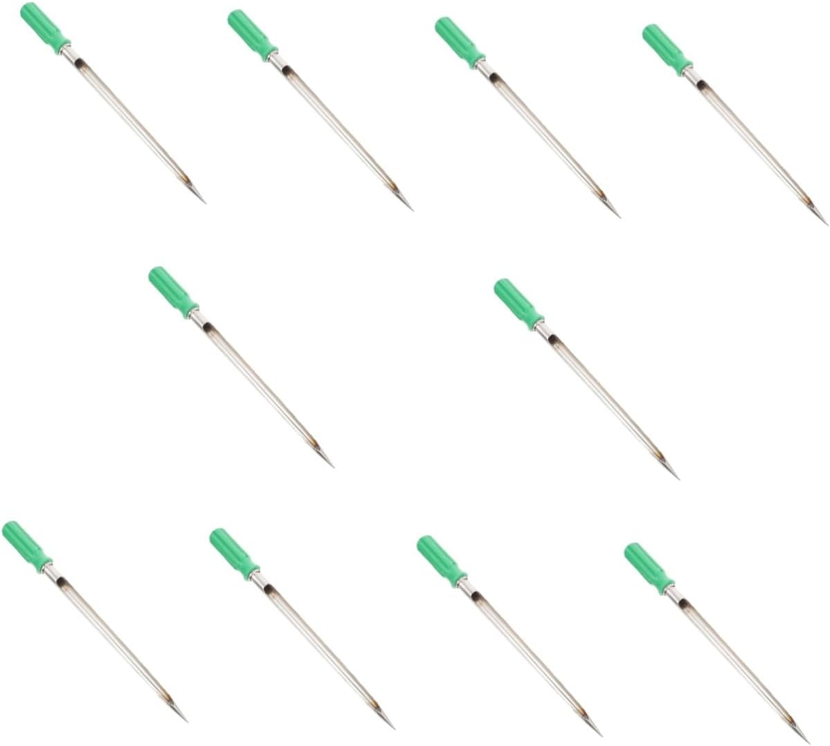 Kisangel 10pcs Stainless Steel Cereal Sampler Plastic Handle Grain Sampling Tool for Farm Use Lightweight Easy to Use for Rice Corn Sorghum Testing