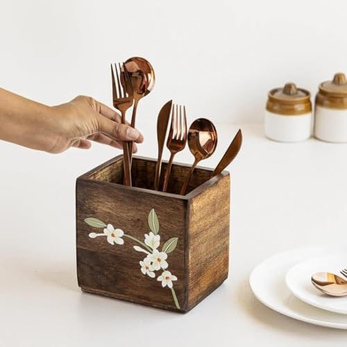 Aurum-Crafts-Bella-Mango-Wood-Cutlery-Stand-Spoon-fork-stand-for-kitchen-Cutlery-holder-for-dining-table-Multipurpose-stand-for-Kitchen-Size-6in-x-45in-x-5in