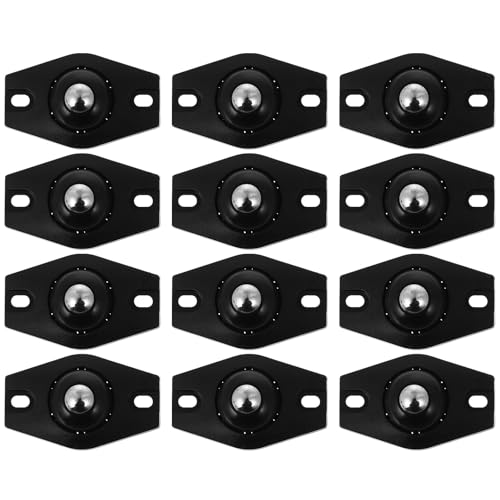 LIFKOME Ruedas Giratorias Autoadhesivas de 12 Piezas Mini Ruedas de PVC Resistentes para Cajas de Almacenamiento y Contenedores Silenciosas y Multiusos para Uso Doméstico