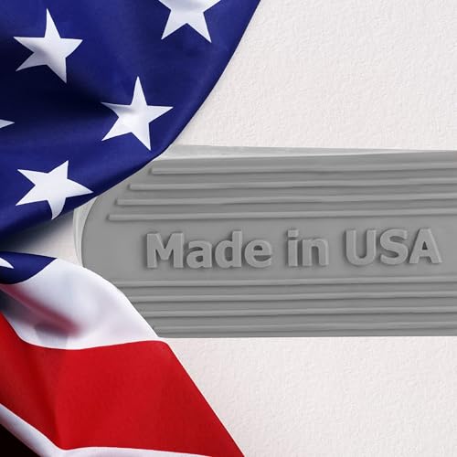 Image of Large Big Rubber Door Stopper Made in USA - Door Stop Wedge for Carpet, Tile, Concrete Floor, Tall Door Stoppers for Bottom of Door - Heavy Duty for Commercial & Home - 6.5 x 2.75 x 1.9 Inches - Gray