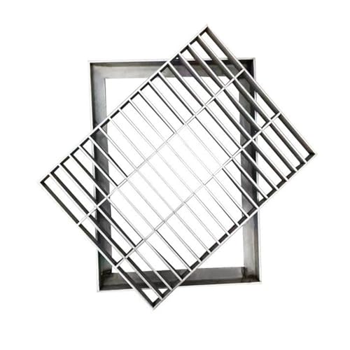 Grille d'évacuation rectangulaire durable en acier inoxydable pur - 3