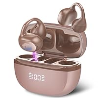 Open Ear Kopfhörer Kabellos Bluetooth 5.4, Bequeme Clip On Kopfhörer mit KI-ENC Noise Cancelling für klare Anrufe, Open Ear kabellose Ohrhörer, 48 Std Laufzeit, IPX7 Wasserfest für Sport, Alltags