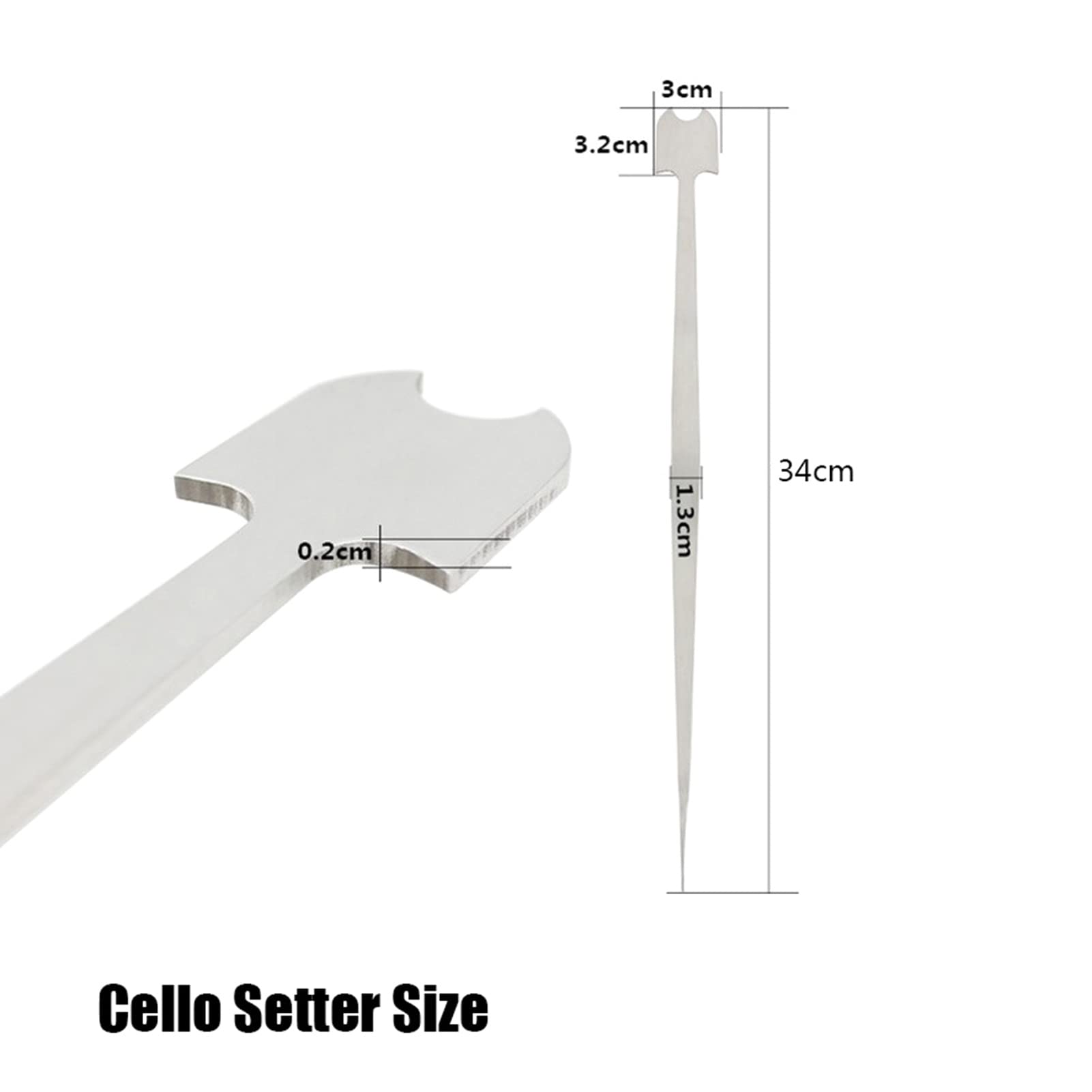Post de Acero Inoxidable Setter Celo Herramienta de Gancho de Estilo Double Bass S para Ajustar e Instalar Publicaciones de Sonido