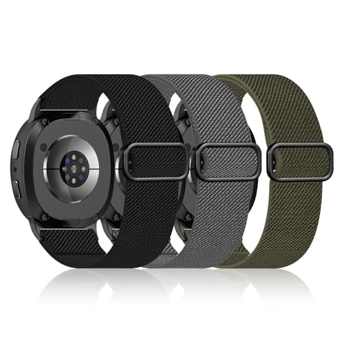 HAYONLIY �i�C�����X�g���b�`�o���h 3�{�p�b�N Galaxy Watch 8 44mm/40mm Galaxy Watch 8 Classic 46mm�Ή� ���ԂȂ� �L�k�� �X�|�[�c���߉\�ȃX�g���b�v �j�����p