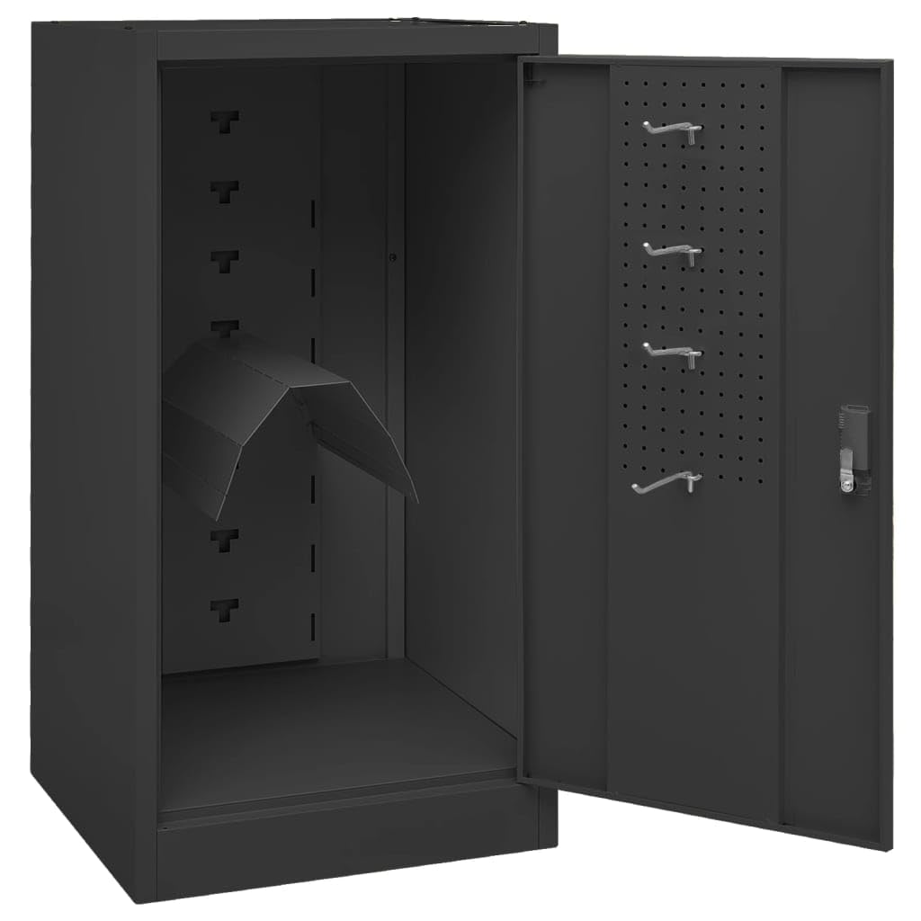 Genérico Armario para sillas de Montar Acero Gris Antracita 53x53x105 cm,Accesorios para riendas de Caballos,Accesorios para sillas de Montar,Soportes para sillas de Montar,Antracita,21.66 kg,339606