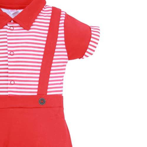 Image of Happykid Boy's Cotton Blend Dungaree Set