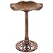 Best Choice Products Outdoor Lily Leaf Resin Pedestal Bird Bath Decoration w/Floral Accents and Vintage Finish, Copper