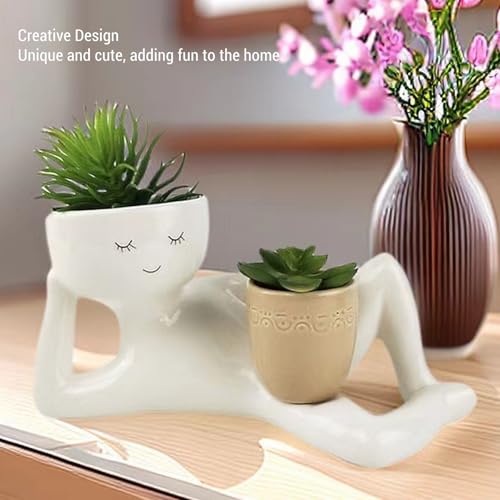 Vase de sculpture créatif anti-pourrissement pour succulentes - 6