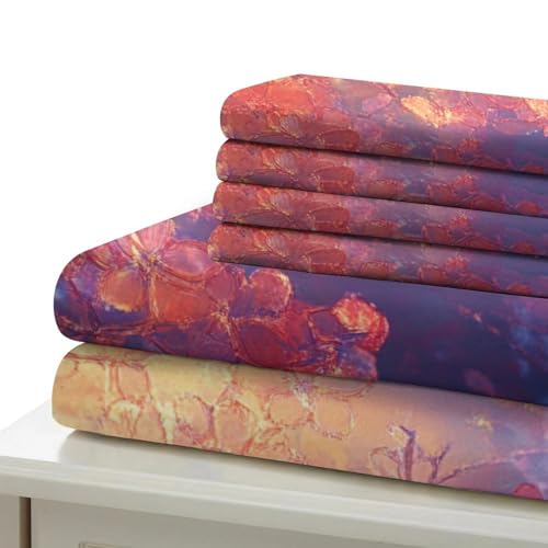 Housse de couette chat d'automne 200x200 en microfibre douce pour lit double