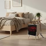 M mimotec – Calefactor Eléctrico Cassete 2000W con Mando a Distancia, 3 Modos (Ventilador/Bajo/Alto), Silencioso