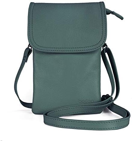 befen Genuine Leather Phone Bag, Real Leather Phone Purse Wallet, Small Cell Phone Cross Body Bag for Women with Long Strap and Key Ring - Fit Phone 11, 8 Plus or Phone Less 6.5 Inch