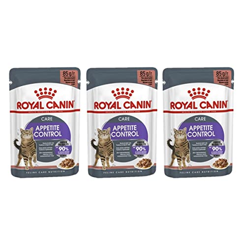 KIT Sachê Royal Canin Appetite Control Alimento Úmido para Gato 85g - 3 unidades
