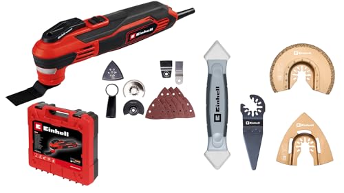 Einhell Multifunktionswerkzeug TE-MG 350 EQ (350 W, 22.000 bis 40.000 min^-1 Schwingzahl, LED-Licht, Schnellspannverschluss, inkl. Koffer und Zubehör)