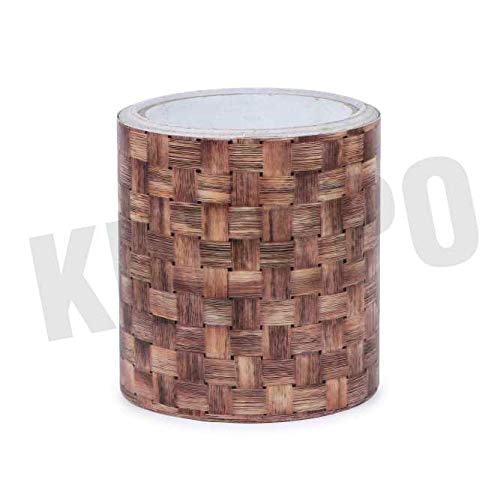 Image of KREEPO Waterproof Waist Line Wall Sticker Self Adhesive Baseboard Wallpaper Border Roll Decals Home Decor Film (Size 4Inch x 10m) (Wood-3)