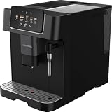 Grundig - KVA 6230 Kaffeevollautomat - 19 Bar Pumpendruck - 13-stufiges Edelstahl-Mahlwerk - Milchaufschäumdüse - 2L Wassertank - Tassenwärmer - Doppel-Auslauf - Schwarz/Silber - Robust