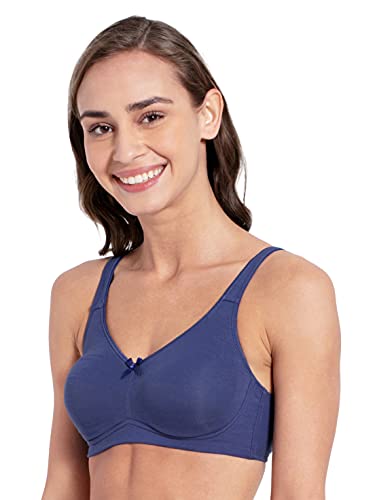 Image of Jockey FE41 Women Wirefree Non Padded Super Combed Cotton Elastane Stretch Full Coverage Everyday Bra with Concealed Shaper Panel